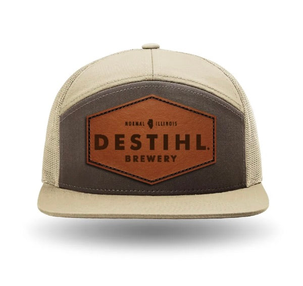 Hat, 7-Panel, Trucker-Style (Brown & Khaki)