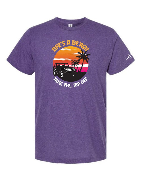 T-Shirt, Life's A Beach (Heather Purple)