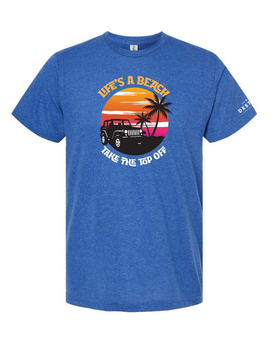 T-Shirt, Life's A Beach (Heather Royal)