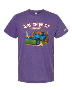 T-Shirt, Luau On The Lot (Heather Purple)
