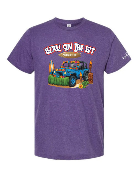 T-Shirt, Luau On The Lot (Heather Purple)