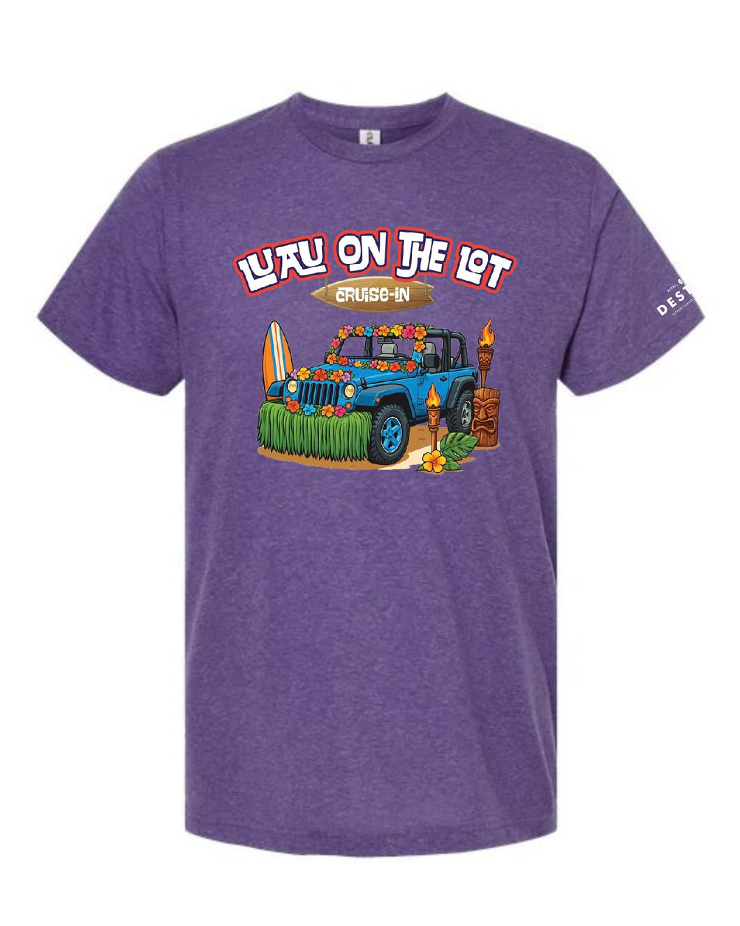 T-Shirt, Luau On The Lot (Heather Purple)