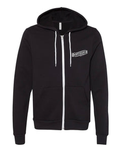 Hooded Sweatshirt, Dosvidanya Full Zip (Black)
